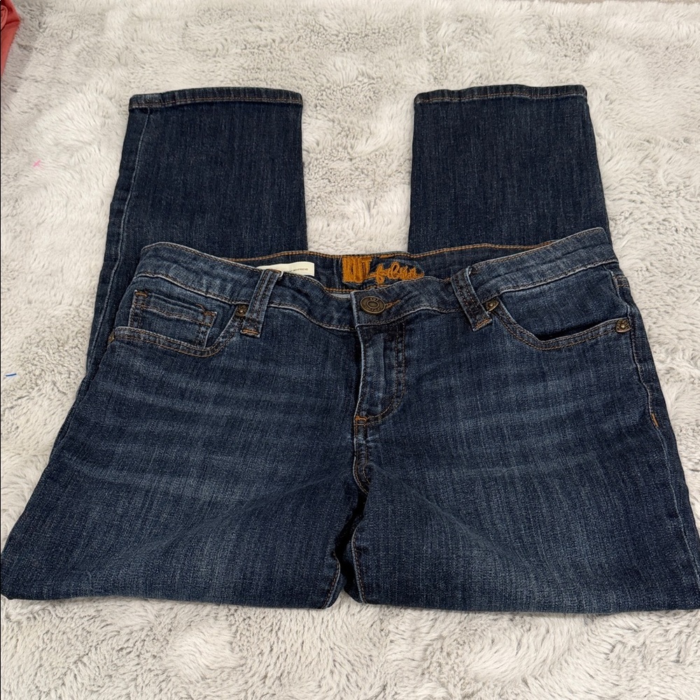 Kut From The Kloth Bardot Skinny Boyfriend Jeans Cropped Stretch Denim Size 6 - Picture 2 of 10